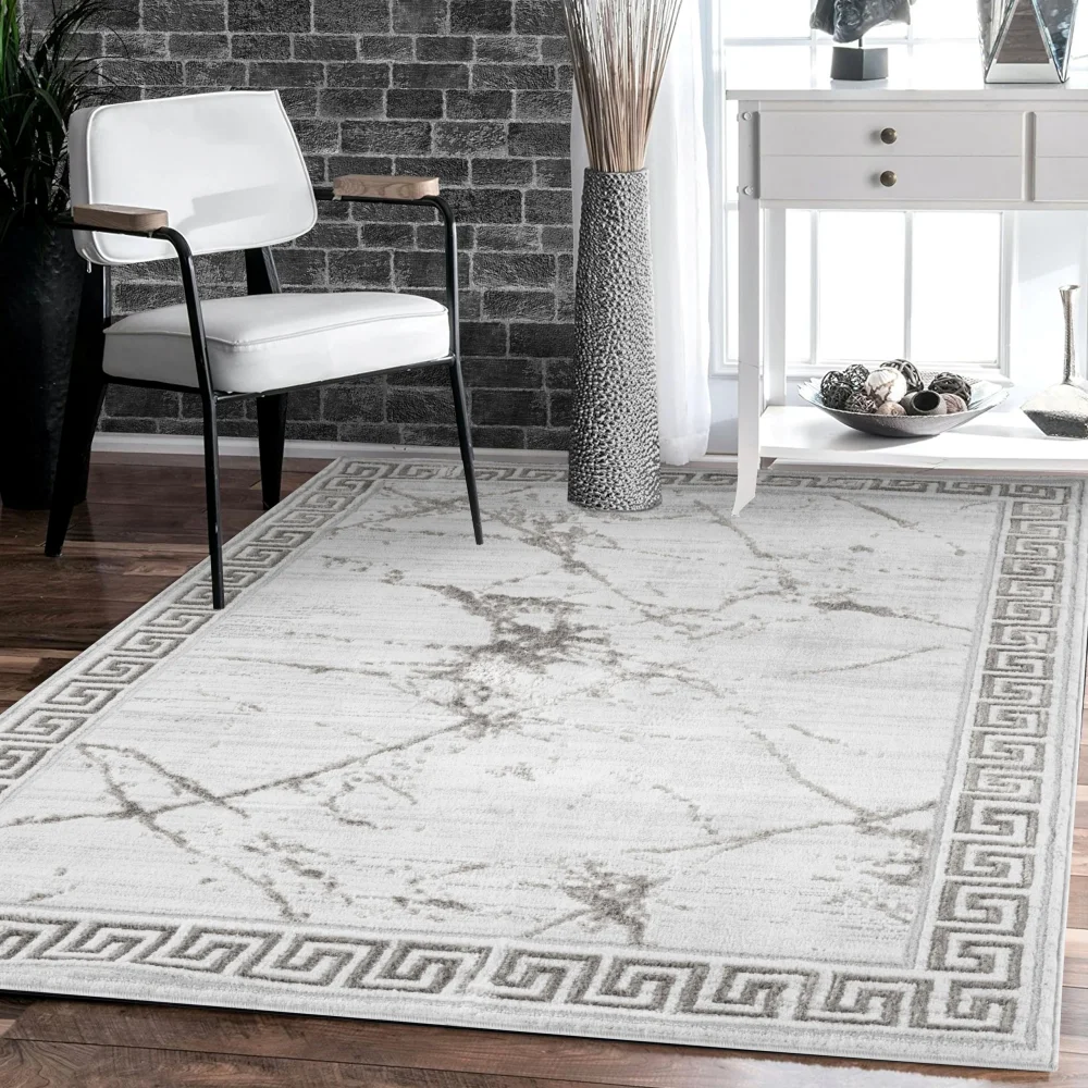 

VIKAMA Luxury Abstract Living Room Rug Non-Slip, Stain-Resistant Indoor Area Rug Dining Room & Lounge Carpet Home Decor