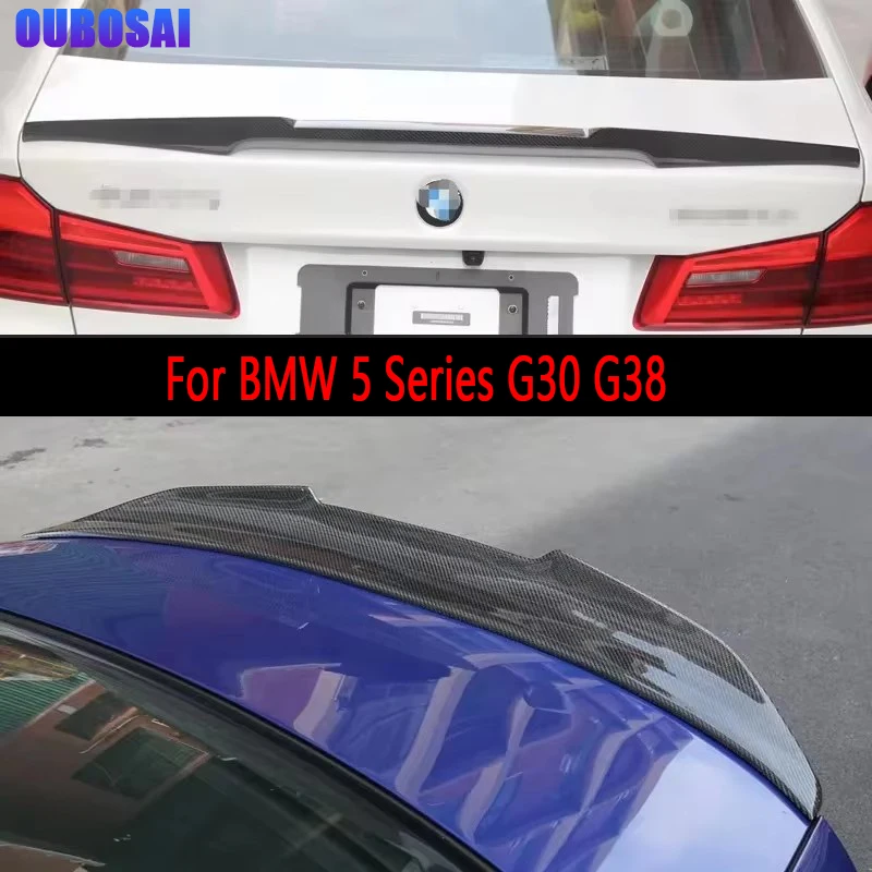 

For BMW 5 Series G30 G38 Carbon Fiber Spoiler Shunt Rear Tail fins Duckbill Car Wing Retrofit the rear wing body kit