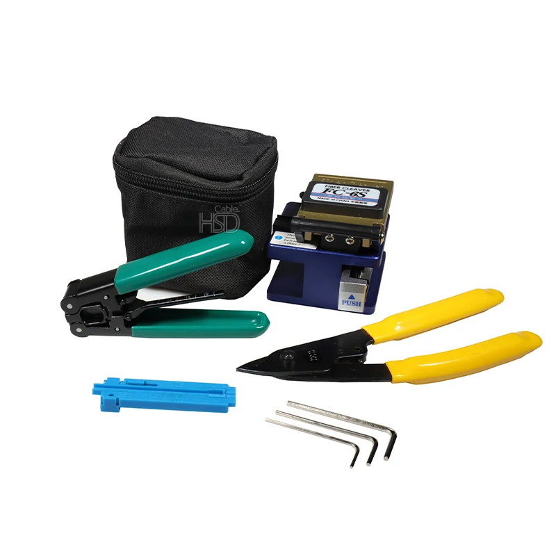 Fiber Optica Fusion Splicing Termination 10 In 1 Opm Optical Fiber Tool Kit Equipement Fibre Ftth Fiber Optic Tool Kit