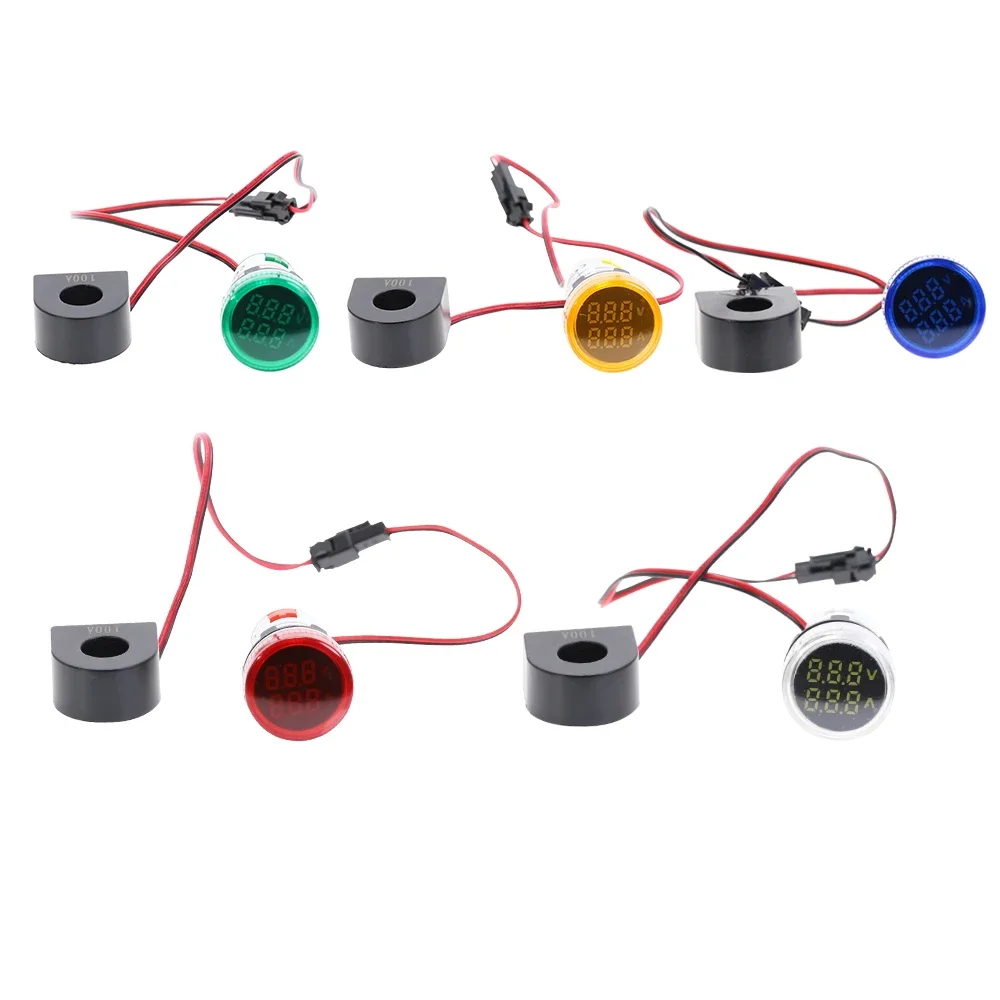 Voltmètre numérique à LED, ampèremètre Hertz HZ, compteur AC 50-500V, 0-100A, tension, courant, Volt, testeur d\'ampli, détecteur, signal lumineux,