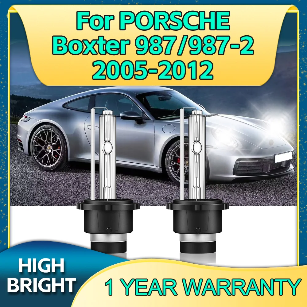 2PCS 35W D2S Xenon Light HID Bulb 3800LM 6000K Car Headlights For PORSCHE Boxter 987 2005 2006 2007 2008 2009 2010 2011 2012