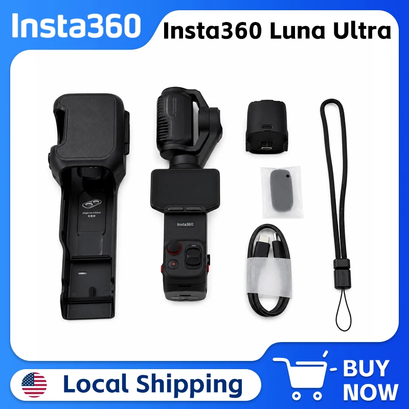Insta360 Luna Ultra Standard Bundle Supports 8K30fps and 4K120fps Dolby Vision video Detachable 2" OLED Touchscreen