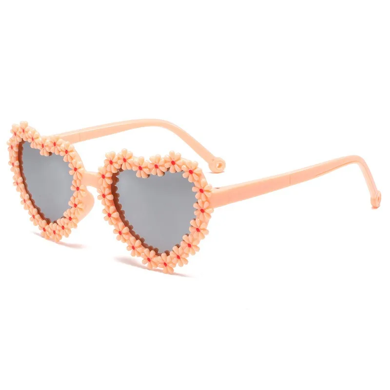 2026 Neue Herzförmige Kinder-Sonnenbrille Schillernde Farben Modischer UV400-Schutz Outdoor-Sonnenbrille für Kleinkinder Mädchen Jungen – Detail 9