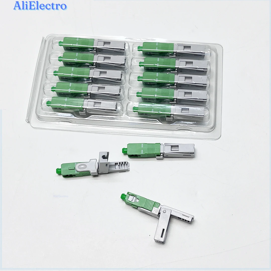 10/30pcs ESC250D FTTH SC APC Optical Fibe Quick Connector SC FTTH Fiber Optic Fast Connector SC Fiber Assembly Connector