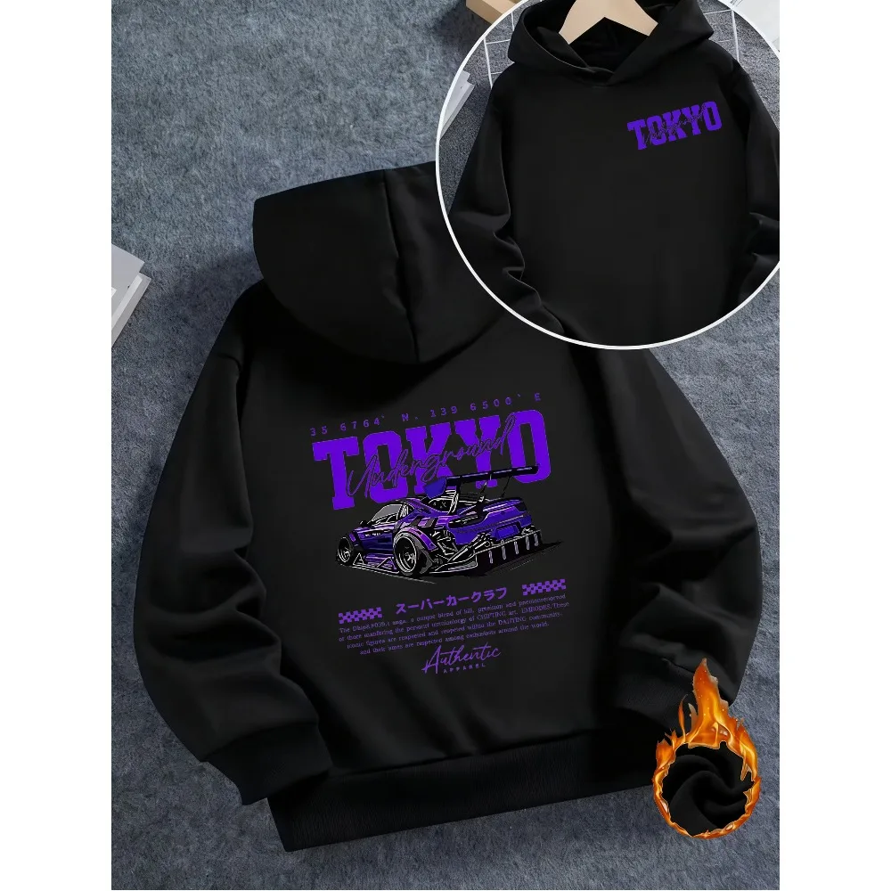 Children's Hoodie Tokyo Tokyo Modified Racing Printing Loose Casual Comfortable Soft Spring and Autumn Models