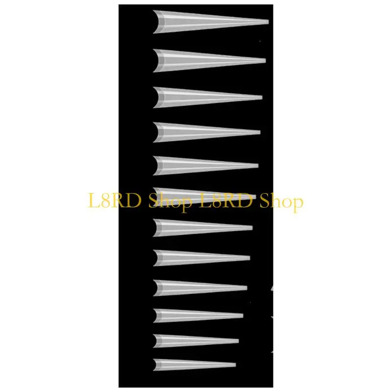 L8RD Professional نصف غطاء للأظافر الصناعية نصائح أظافر شفافة لتزيين الأظافر بنفسك #4