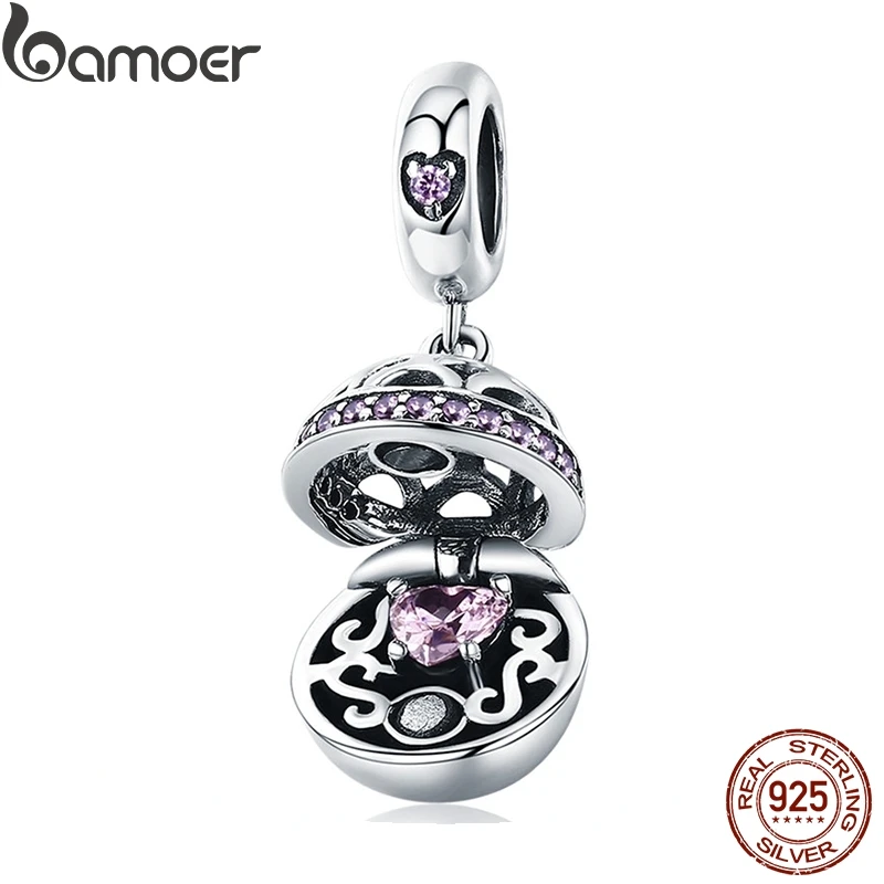 925 Silver Love Gift Box Dangle Charm Pendant