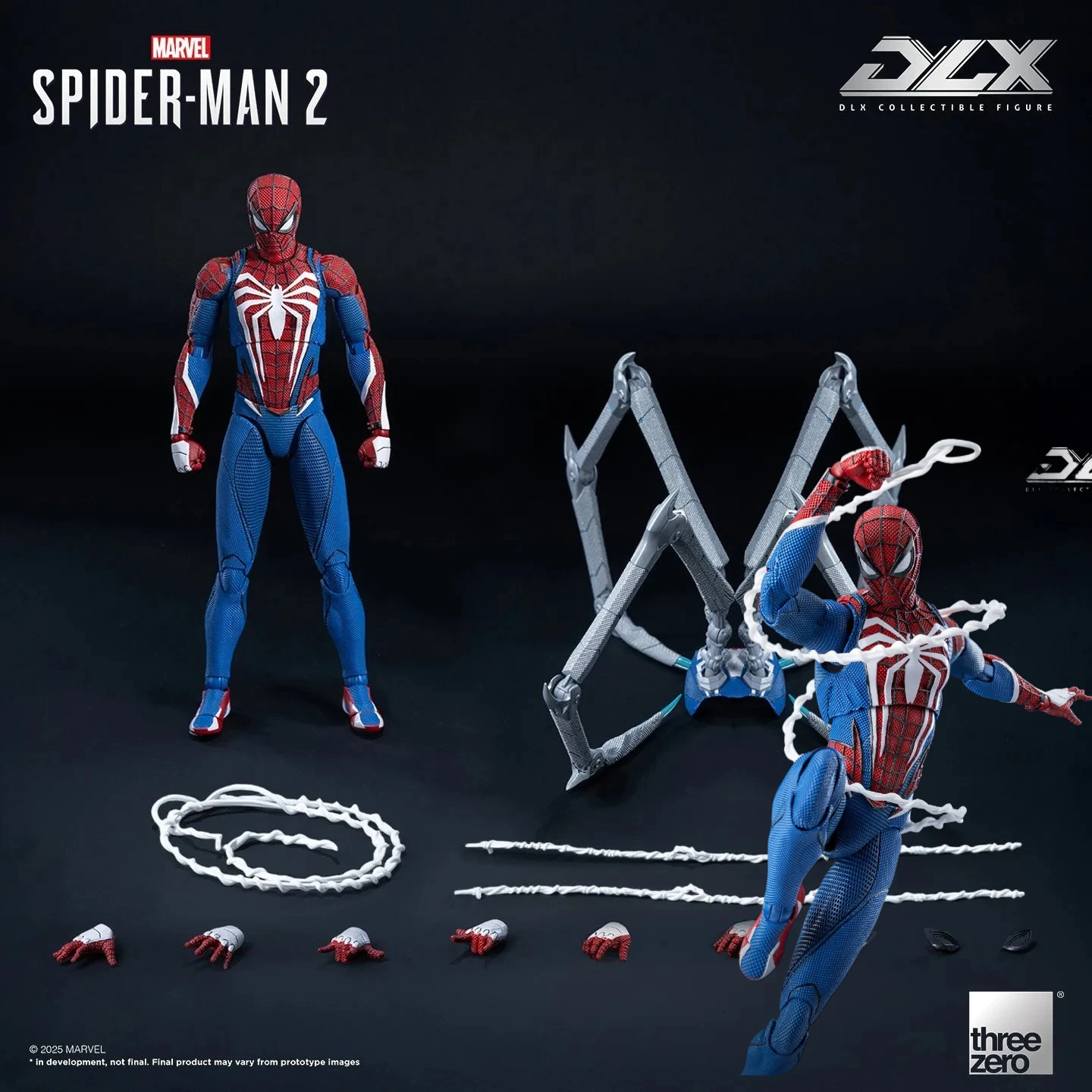 Threezero DLX Marvel Spider-Man Advanced Suit 2.0 (Peter Parker) Collection Action Figure Model Toys