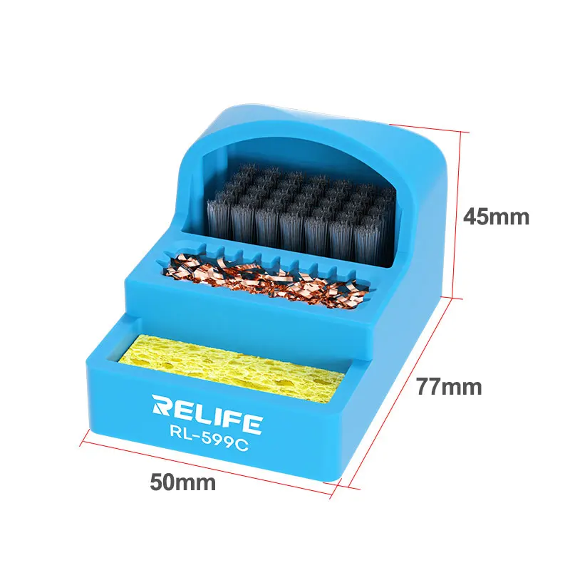 Imagem -04 - Relife-solda Dica Cleaner Rl599c Limpeza sem Cantos Mortos para Cabeças de Ferro de Solda de Modelos Diferentes 360 ° em 1