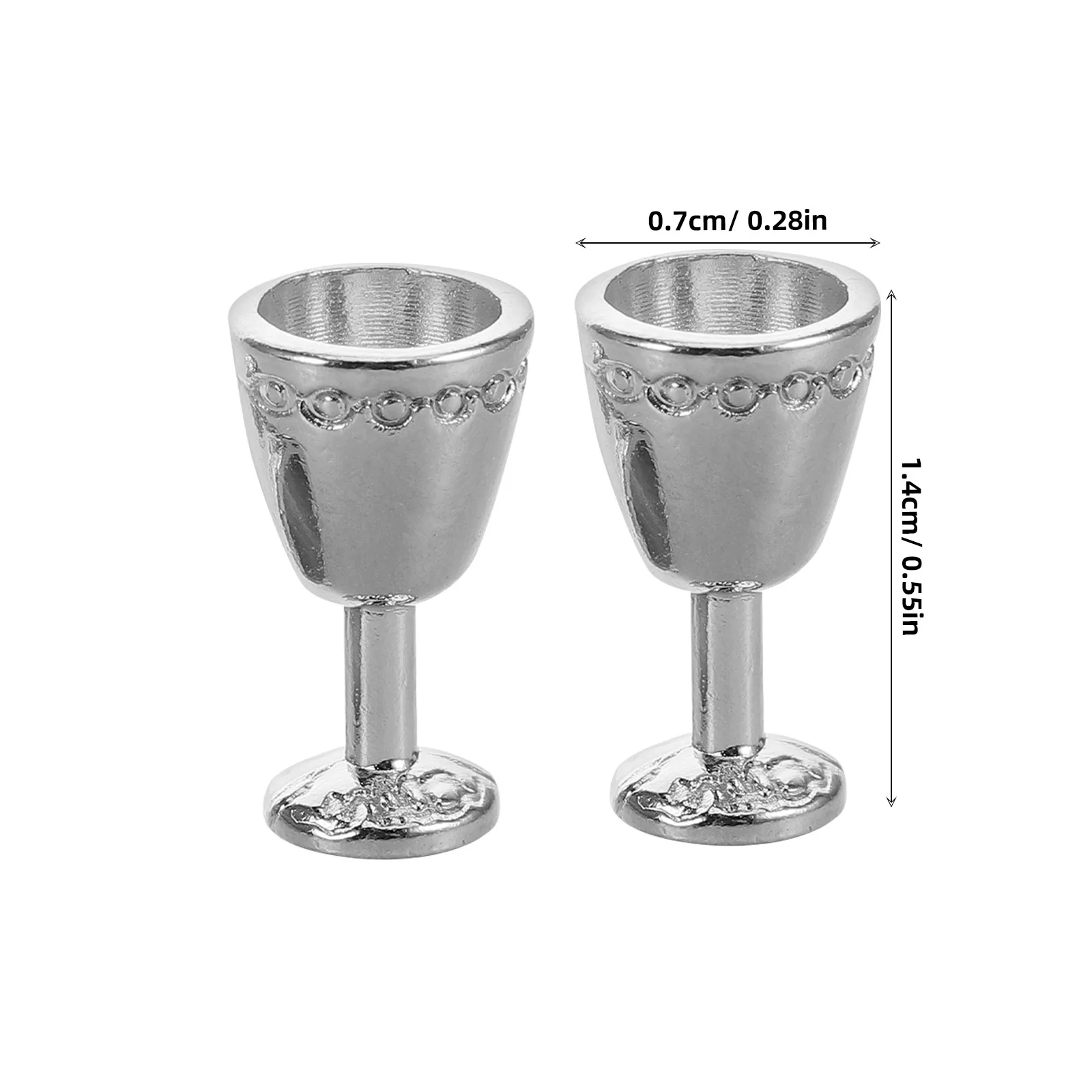 Juego de 8 Copas de Vino Pequeñas Vintage, Mini Copas de Cáliz Retro, Accesorios de Cocina para Casa de Muñecas, Juego de Fiesta, Copa de Cáliz Vintage