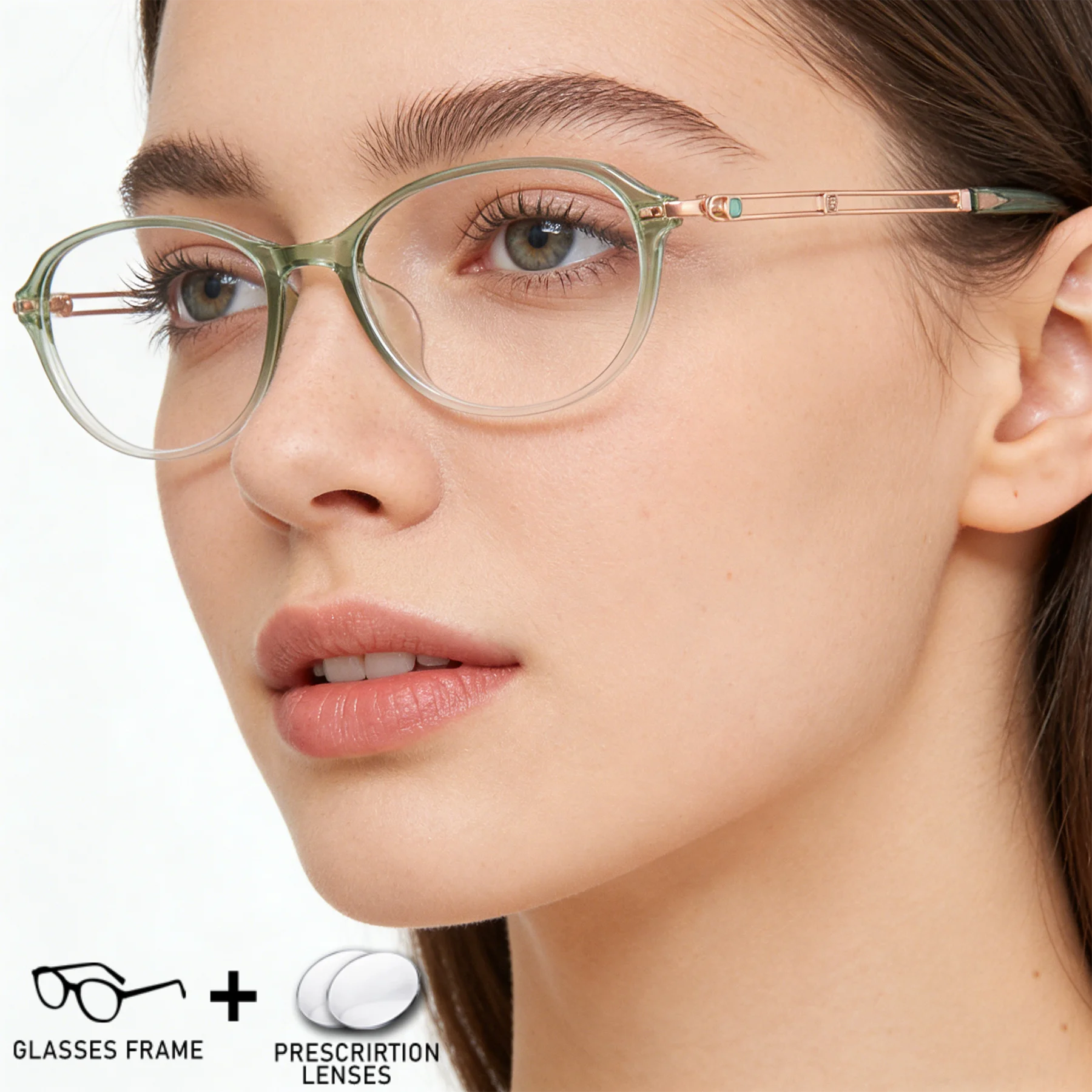 Bright Colour Comfortable Eyeglass Women TR90 Glasses Prescription Myopia Aspherical Lenses Myopia Hyperopia Optical Eyewear