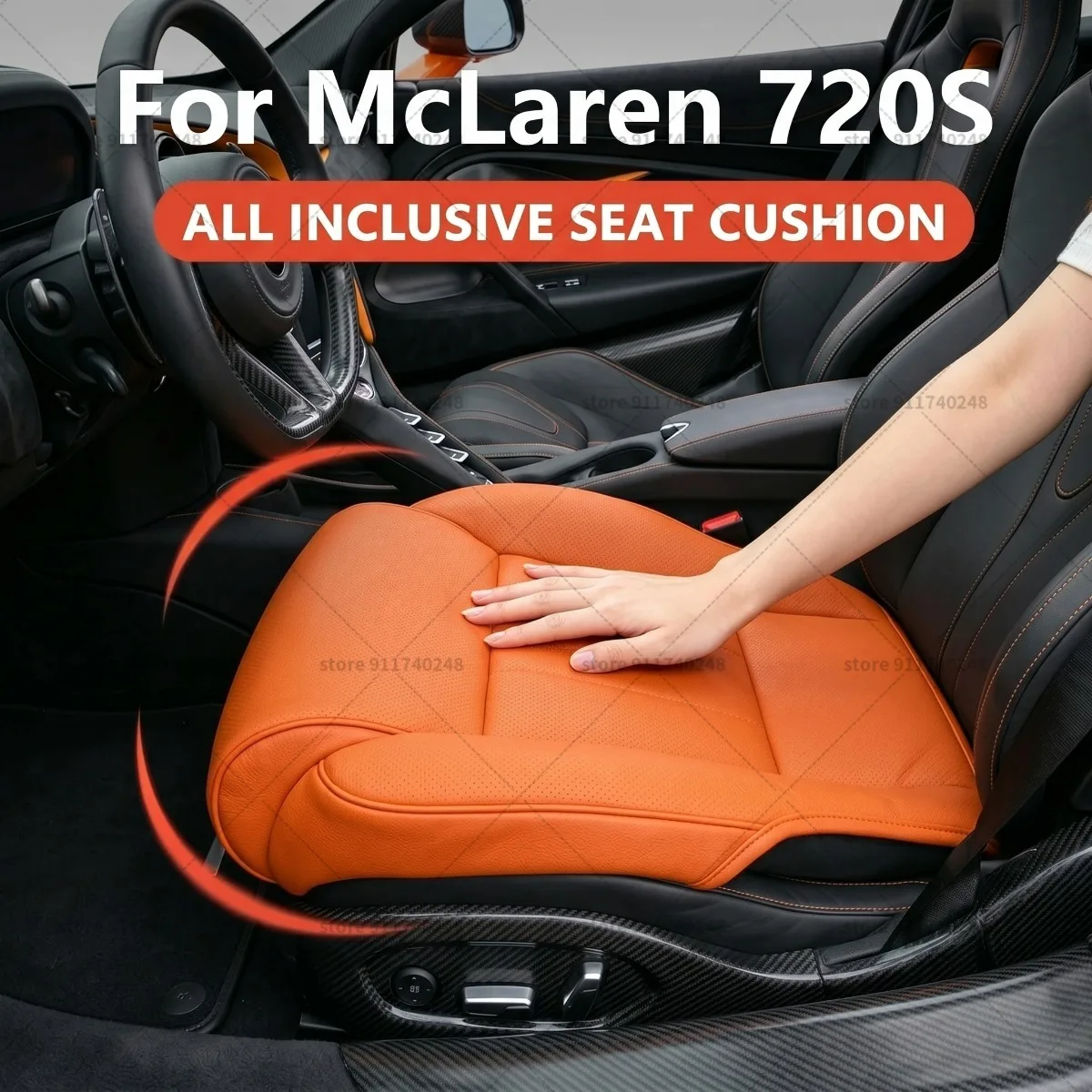 

Подушка-удлинитель для ног и бедер из пены с эффектом памяти для McLaren 720S, кожаная, аксессуар для интерьера