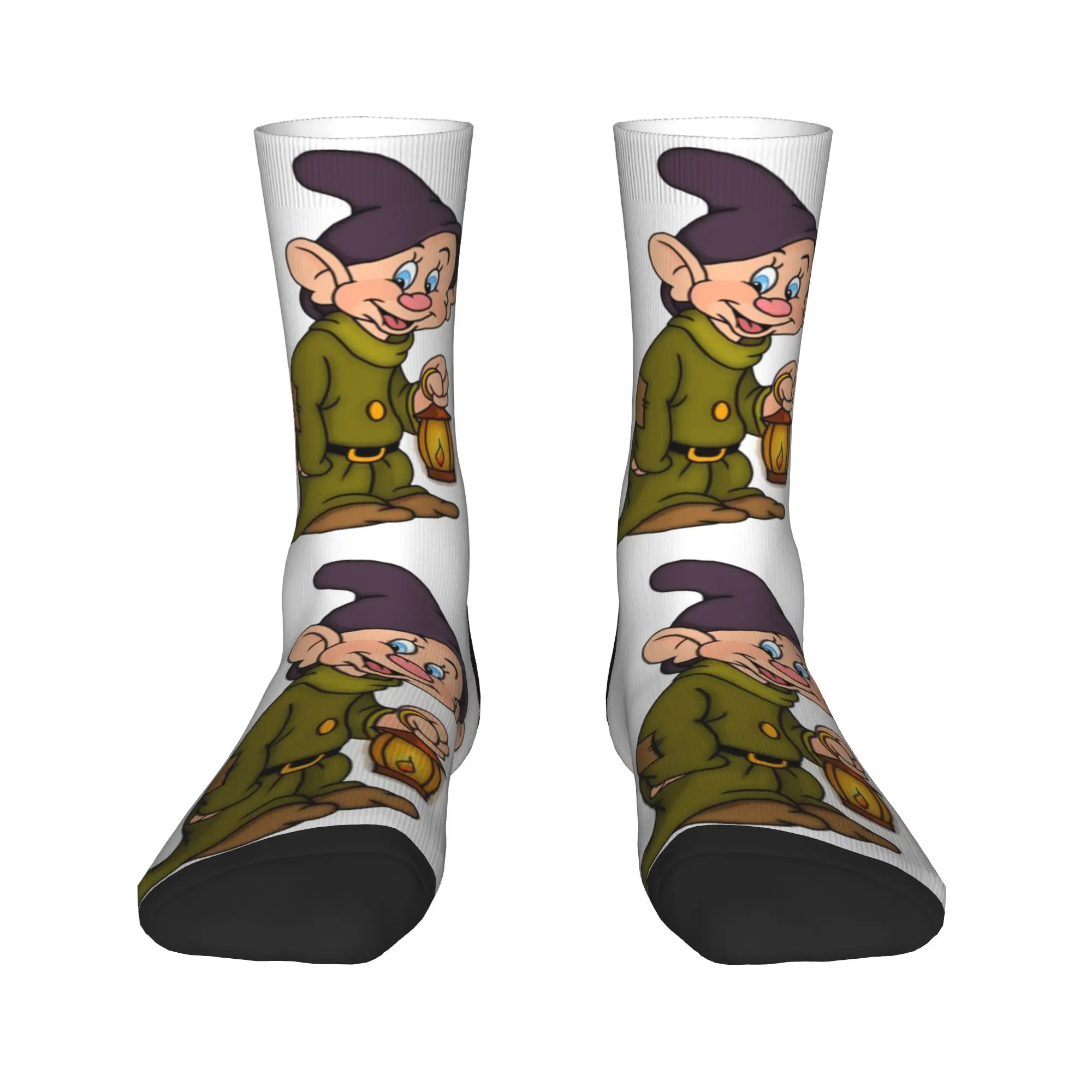 

Kawaii Mens Snow White And The Seven Dwarfs Dress Socks Unisex Warm Breathbale 3D Print Crew Socks