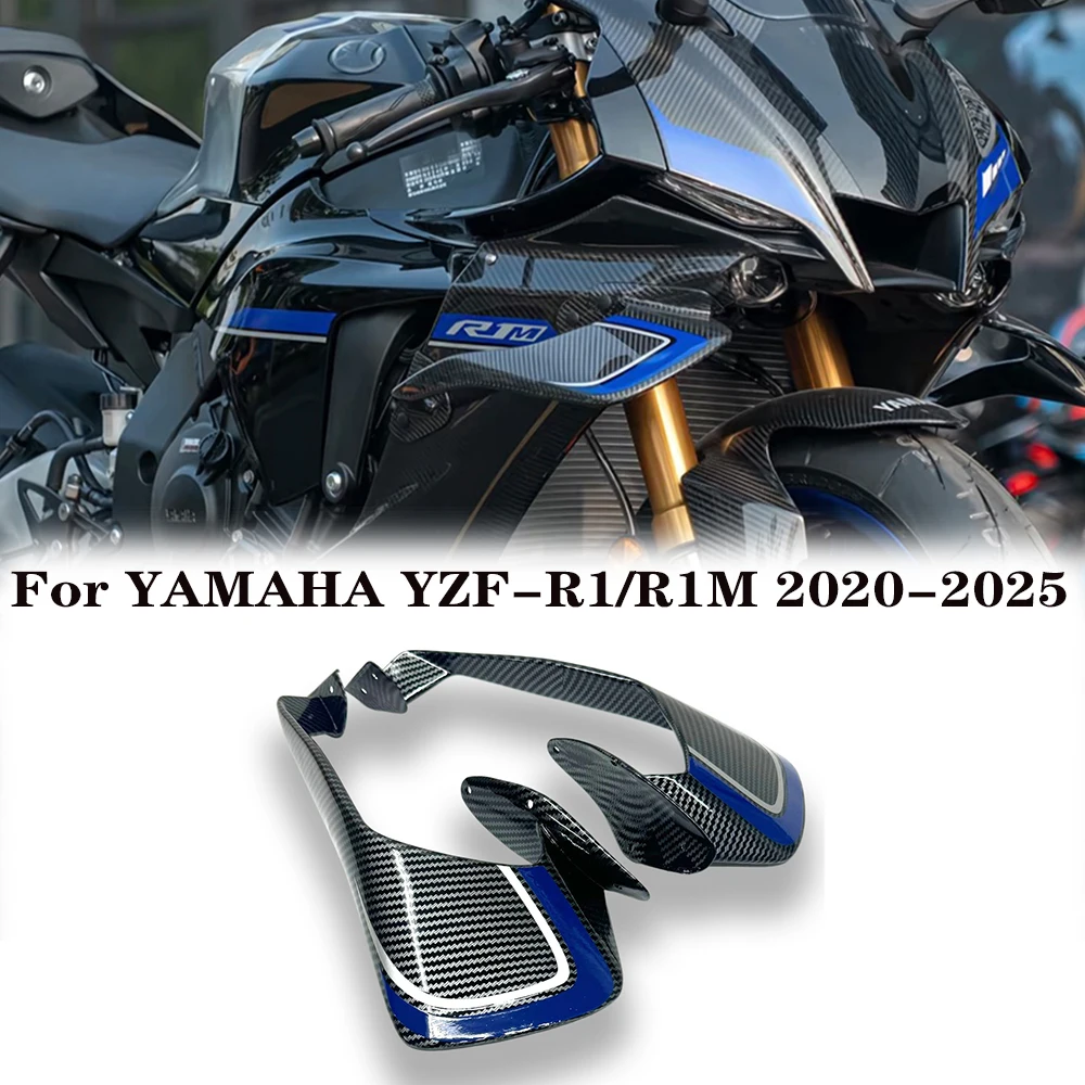 

R1 Winglets spoiler for Yamaha YZF-R1 R1M 2020-2025 Front Fairing fixed wing Moto Parts High Quality ABS carbon small Wings