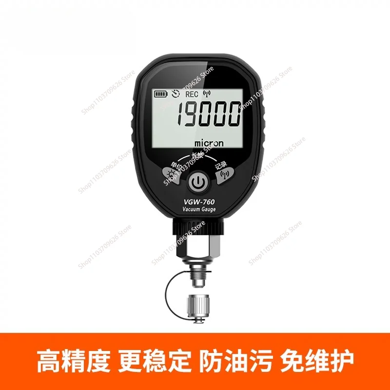 Wireless Digital Vacuum Gauge Micron Gauge for HVAC Refrigerant Pressure Temperature Leakage Test S  VGW-760