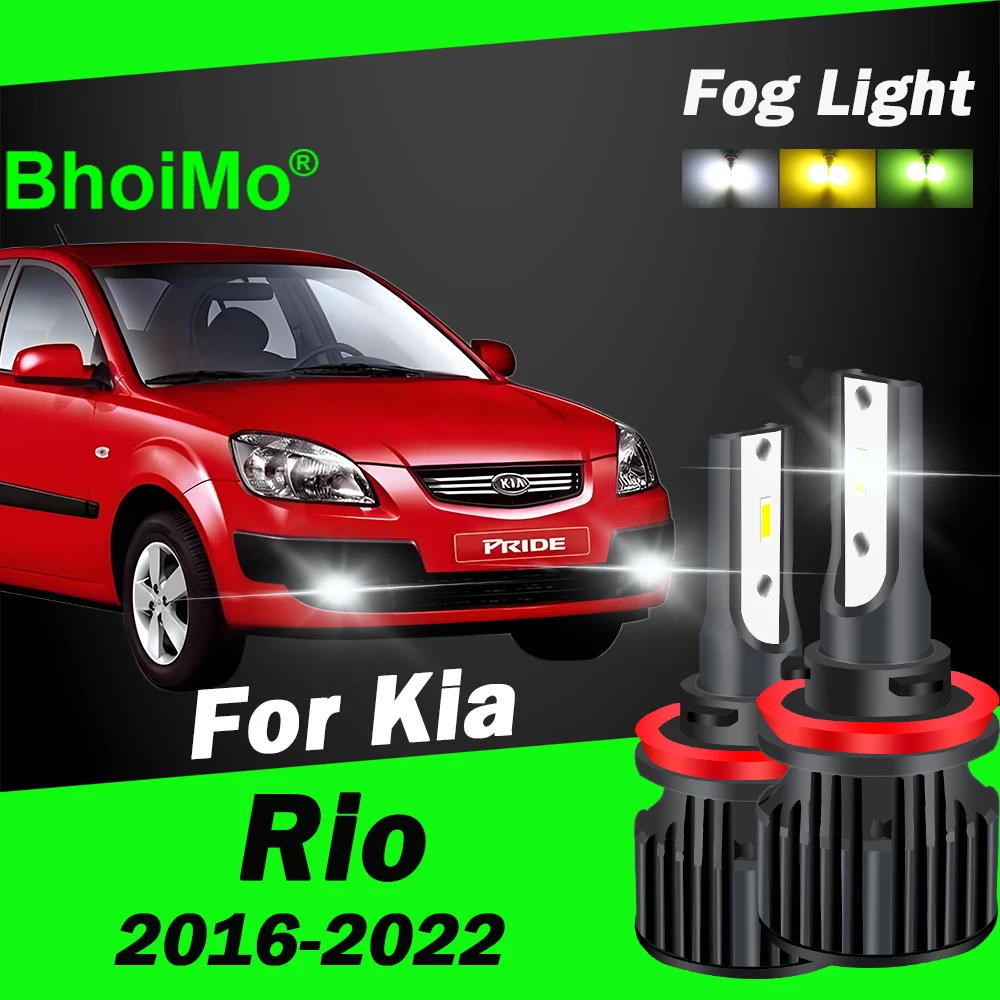 

BhoiMo For Kia Rio 2016 - 2022 Led Front Fog Light Bulbs 2017 2018 2019 2020 2021 Car Auto Lamp