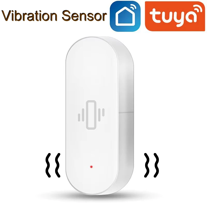 

WIFI TUYA Умный датчик вибрации Обнаружение Tuya Smart Life Приложение Уведомление Сигнализация шока движения в реальном времени Запись истории