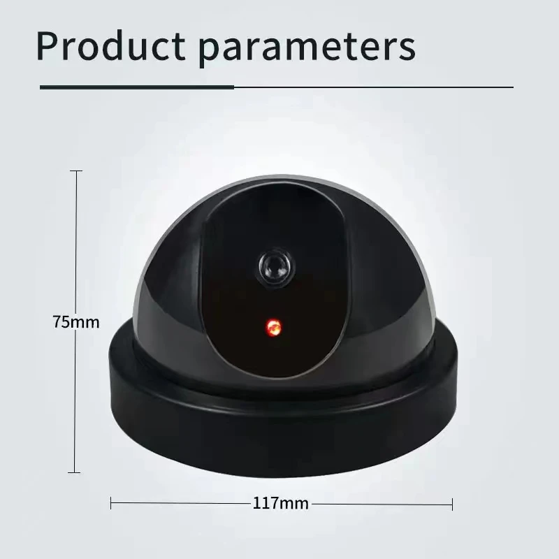 Dummy Dome Camera Simulated Flashing LED CCTV Security Camera Wireless Home Office Surveillance Security System Indoor Outdoor