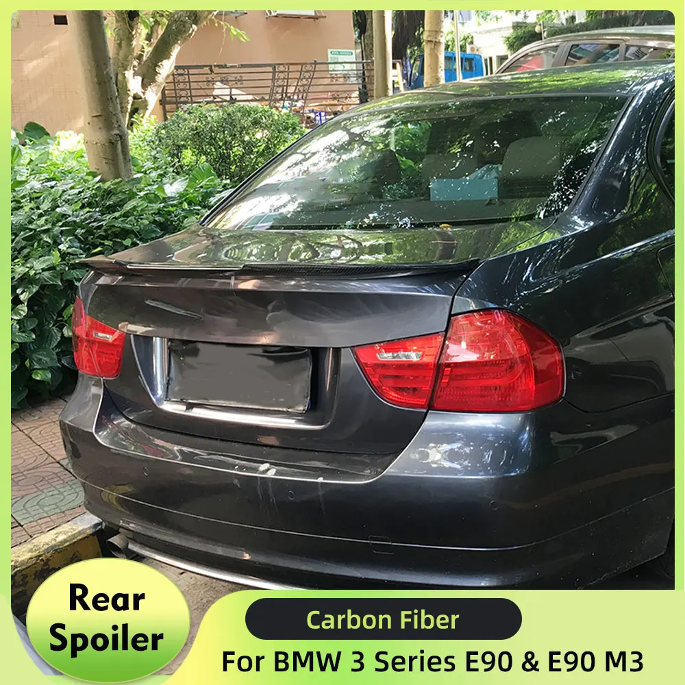 

Car Rear Trunk Spoiler for BMW 3 Series E90 & E90 M3 2005-2011 Trunk Lip HighKick Rear Wing Spoiler Carbon Fiber/FRP