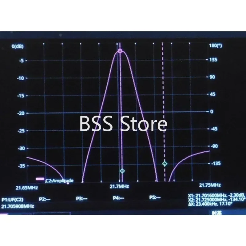 KFBP-21C7 21.7MHz Coaxial Bandpass Crystal Filter, SMA Interface, IF Filter Sensor Module