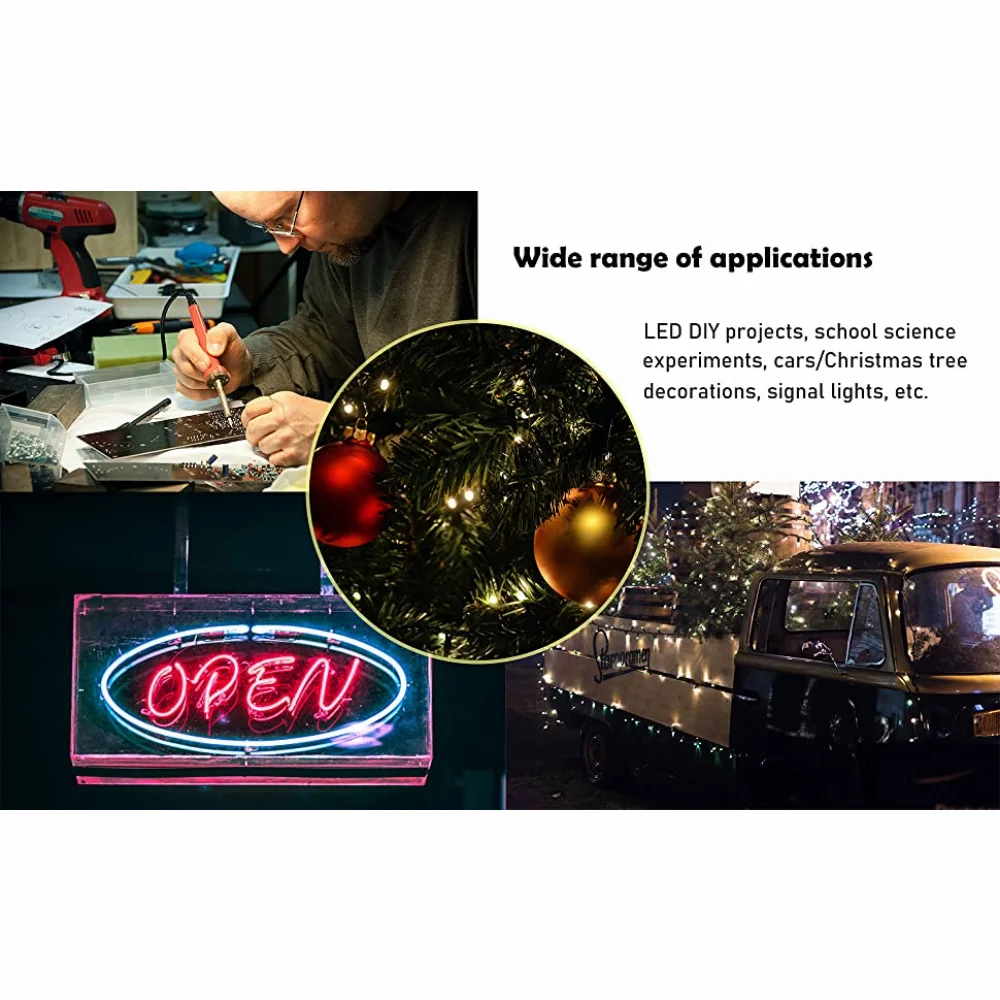 100pcs 5mm RGB LED Emitting Diode Micro Indicator Red Green Blue Multicolor Common Anode Cathode DIY PCB Circuit Bulb Lamps