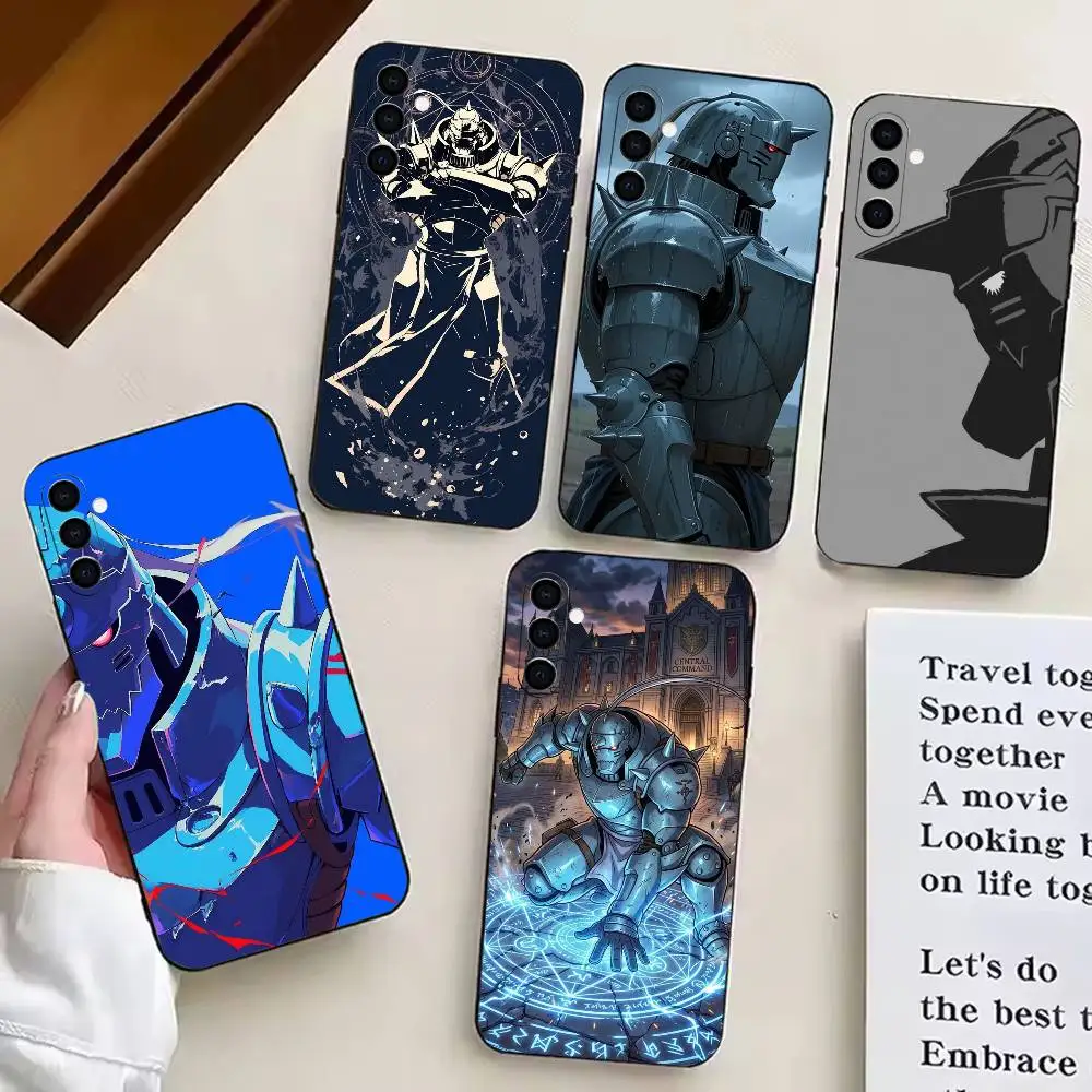 Al-Big Armor  Phone Case For Samsung Galaxy A20,A21s,A22,A31,A32,A52,A53,A72,73,A80 Black TPU Soft Case