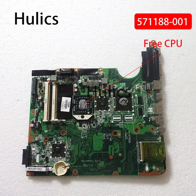 

Hulics Used For HP DV6 DV6-2000 Laptop Motherboard 571188-001 Mainboard DAUT1AMB6E1 DDR2 Main Board