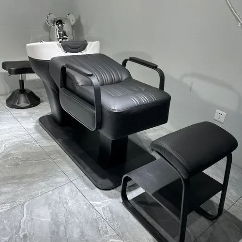 for Hair Salon Shampoo Chair Ceramic Head Basin Barber Shop Comfortable Half Lying Flushing Bed