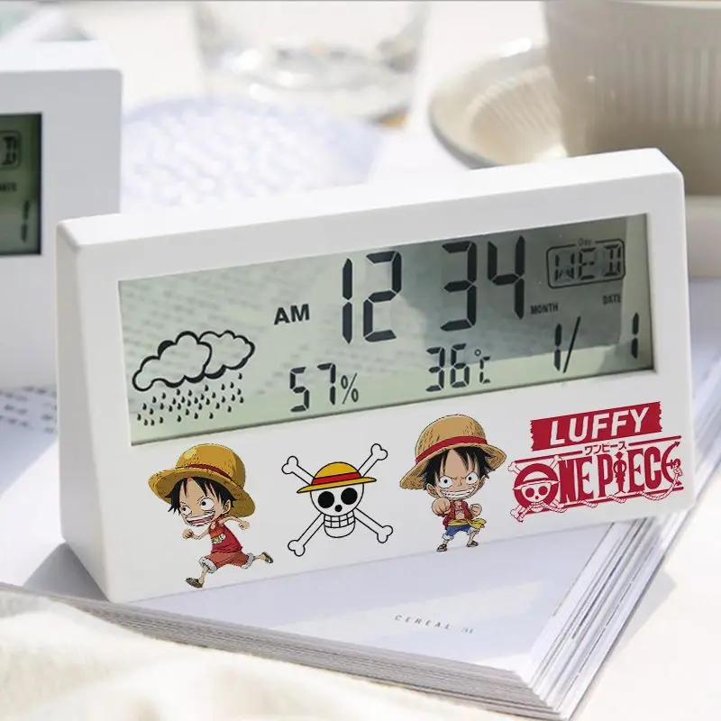 Cute Cartoon One Piece Monkey D. Luffy Roronoa Zoro Nami Electronic Alarm Clock Creative Alarm Clock Electronic Clock