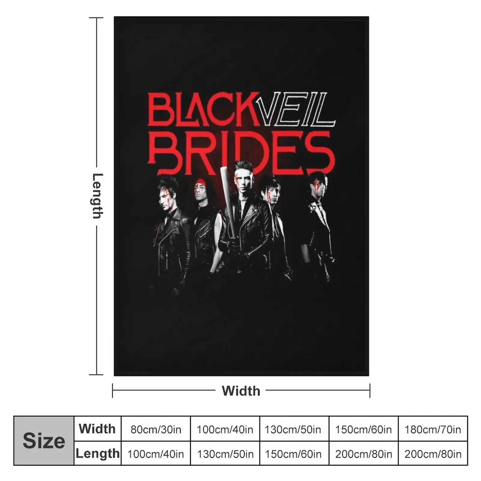 bvb black veil brides Throw Blanket Stuffeds Designers Blankets