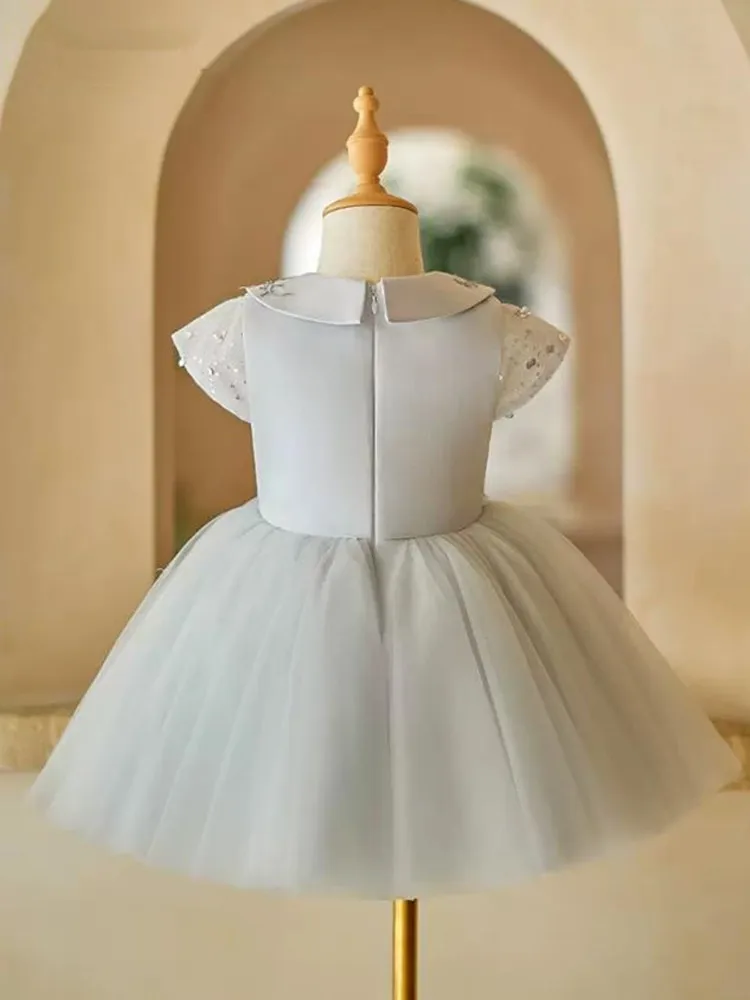 2024 Children's Host Piano Performance Ball Gown Wedding Birthday Baptism Party Girls Dress A4137 Vestidos Bridesmaid Dresses