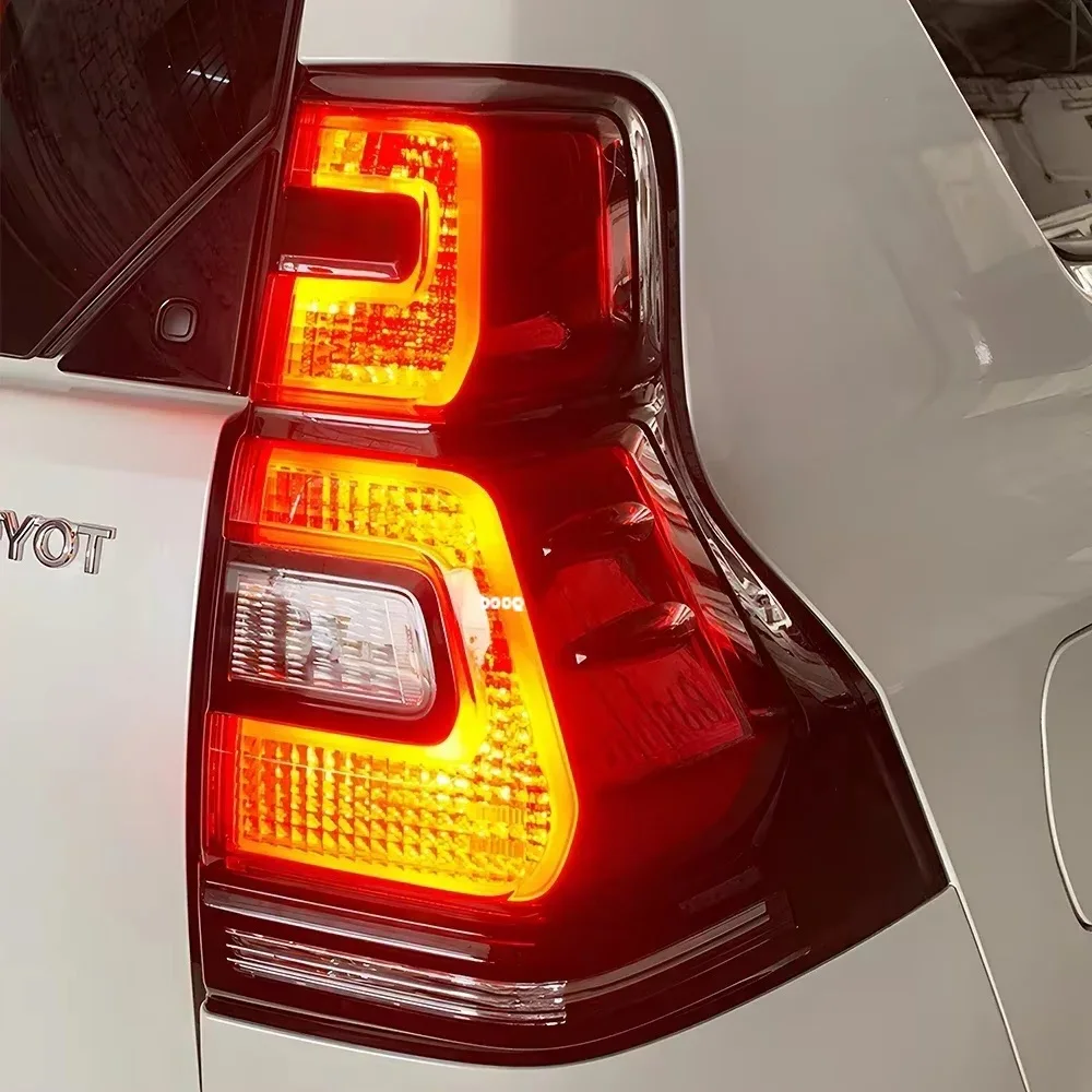 

Для Toyota Prado 2010-2017 автоматические задние фонари в сборе, обновление 2023, Стайлинг, светодиодный светильник, вилка заднего фонаря автомобиля и аксессуары