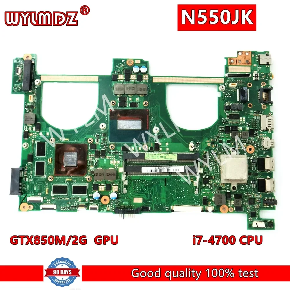 N550JV GT750M/GTX850M GPU i7-4th CPU Mainboard For Asus N550JV N550JK N550JX N550J G550JK G550J Laptop motherboard Tested OK