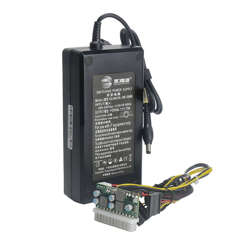 METALFISH-fuente de alimentación para ordenador, interruptor de salida máxima de 180W, 12V, CC, PSU, ATX, Pico, PSU, MINI ITX, HTPC