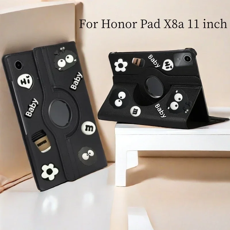 

Funda For Honor Pad X8a Case 360 Degree Rotating PU Leather Stand Case For Honor Pad X 8a 11 inch 2024 DIY Tablet Cover Coque