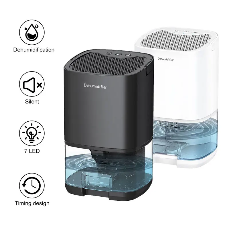 1L Portable Smart Air Dehumidifier Moisture Absorber Eliminate Damp Mold and Moisture Easy To Use and Energy Efficient for Home