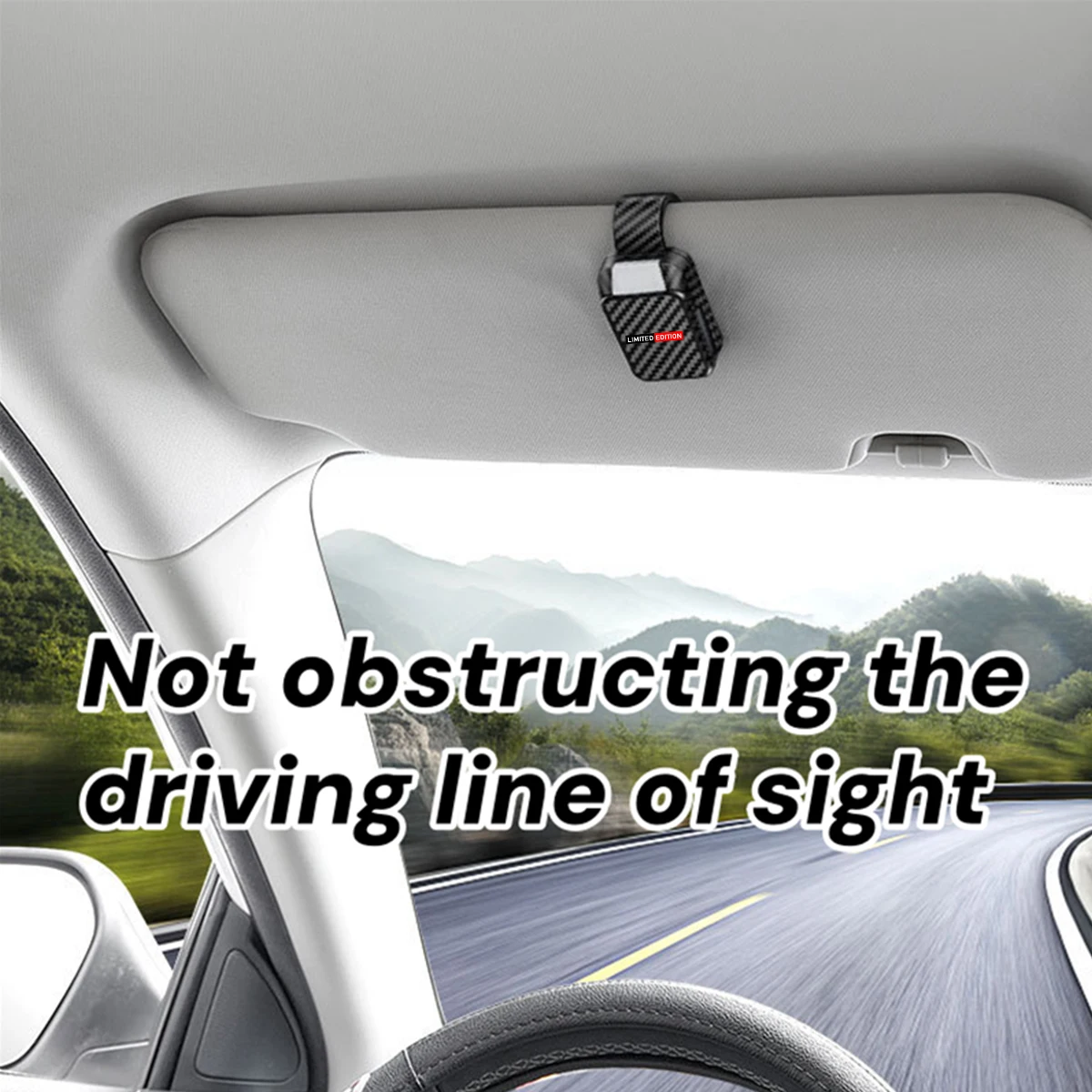 1 قطعة ألياف الكربون نمط سيارة الشمس قناع نظارات حامل كليب لتويوتا لكزس نيسان شيفروليه هيونداي كيا اكسسوارات السيارات الداخلية