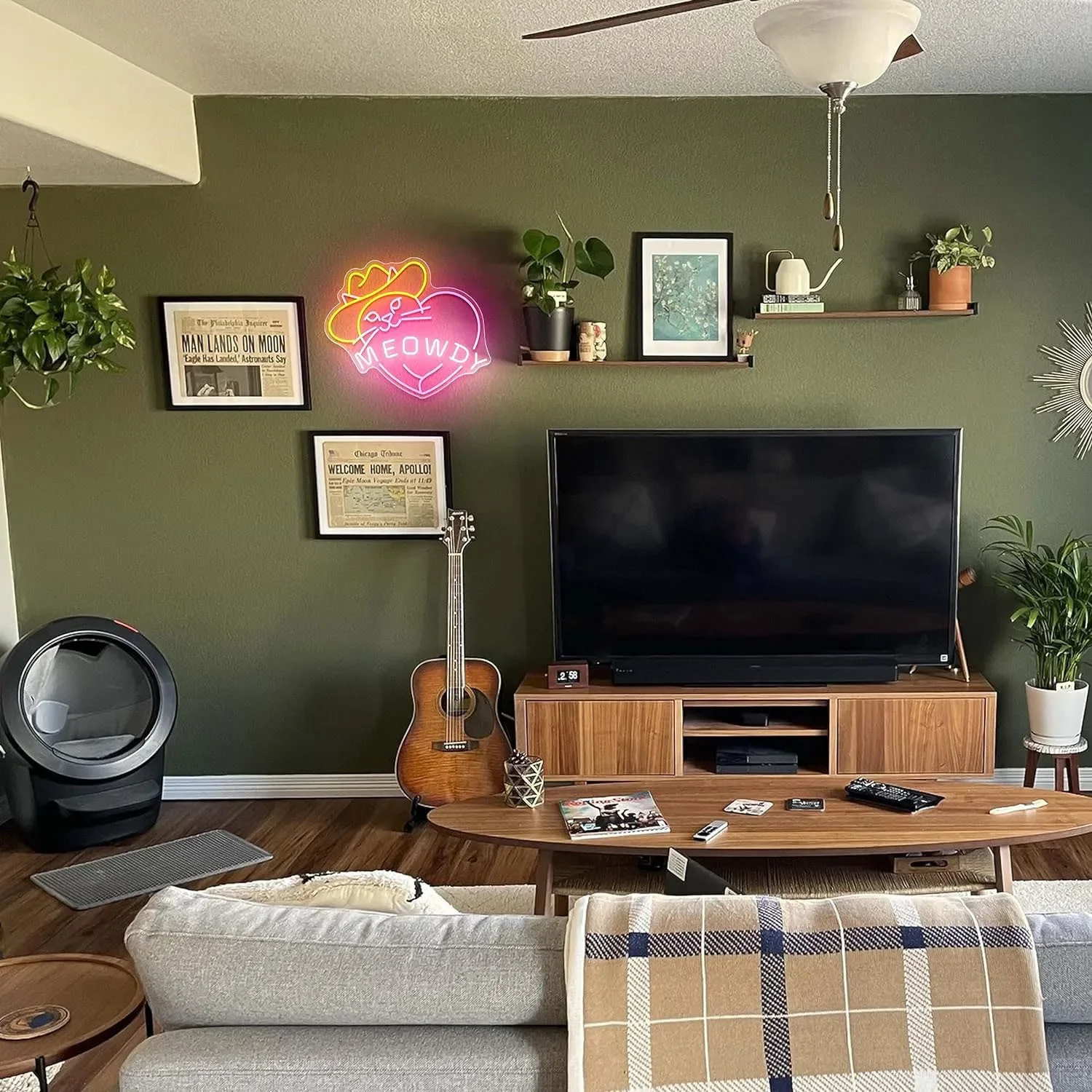 Neon Sign for Wall Decor Cowgirl Cat in Heart Shape LED Neon Light USB Powered Dimmable LED Neon Light Sign Cat Lover Gifts