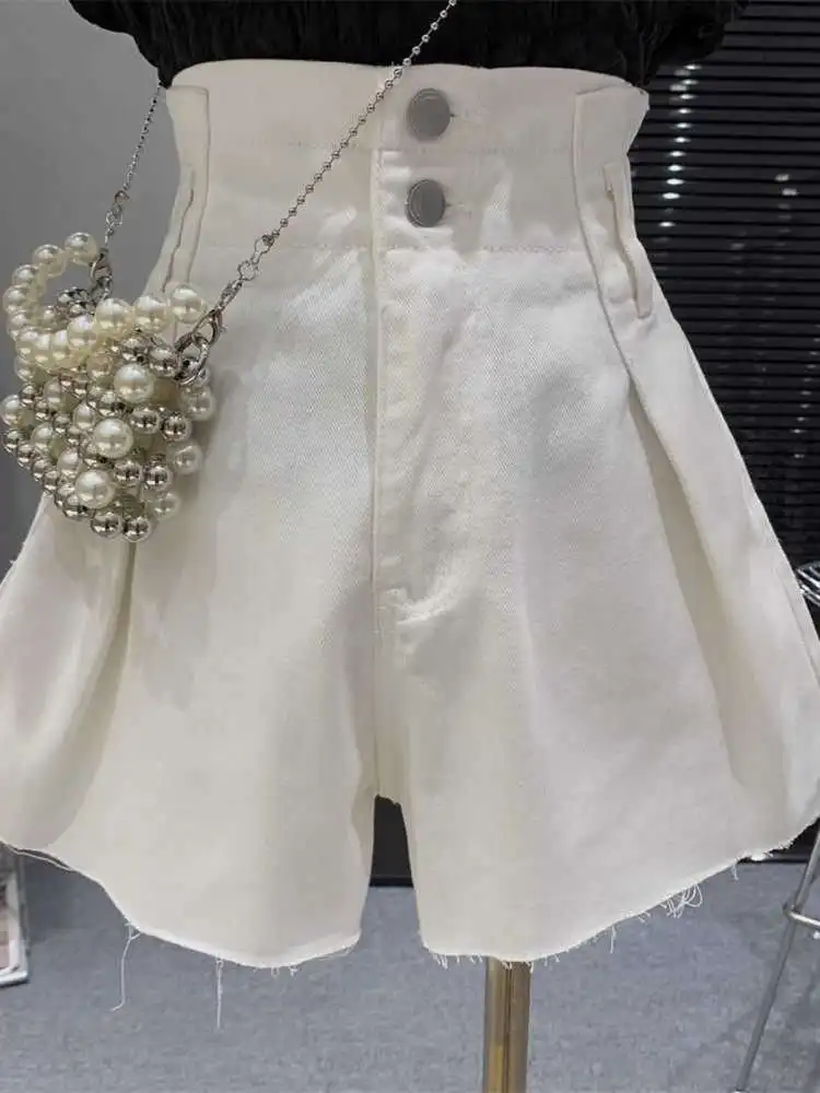 กางเกงยีนส์เอวสูงทรงหลวมสำหรับผู้หญิง ฤดูร้อน 2025 รุ่นใหม่ สไตล์เกาหลี กระดุมผ่าข้าง ทรงเข้ารูป แฟชั่น ทันสมัย ใส่สบาย