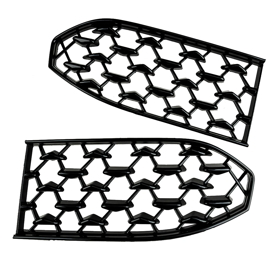 

2Pcs Black Front Lower Mesh Bumper Grill Grille Moulding Cover Fit for Mazda CX-30 2020-2021