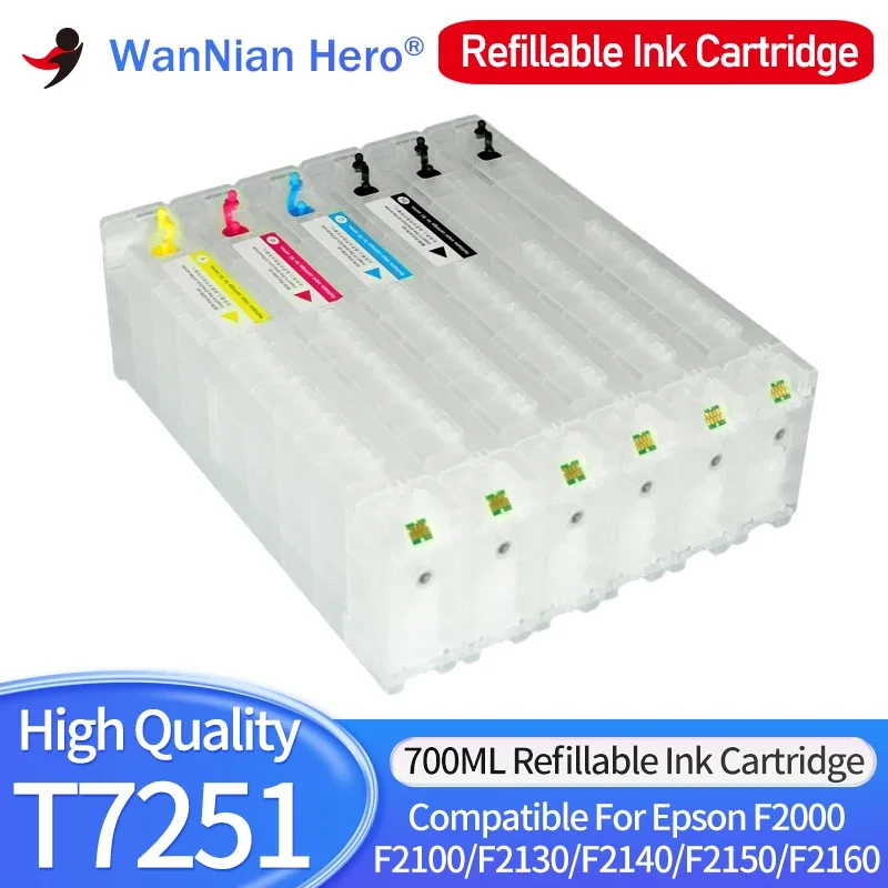 

T7251-T7254 T725A Empty Refillable cartridges for EPN F2000 F2100 F2130 F2140 F2150 F2160 printer with chip ( empty cartridge )