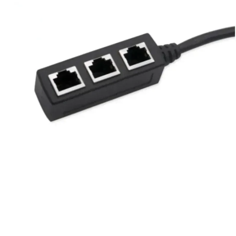 Cable divisor Ethernet RJ45, 1 macho a 3 hembra, adaptador de conector para Cat5, Cat6Ethernet