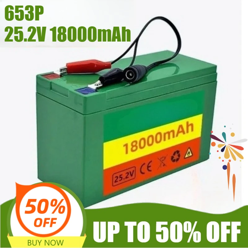 

25.5V 18Ah 6S3P 18650 Lithium Battery Pack for Sprayers Trolleys, and Children's Electric Vehicle Batteries