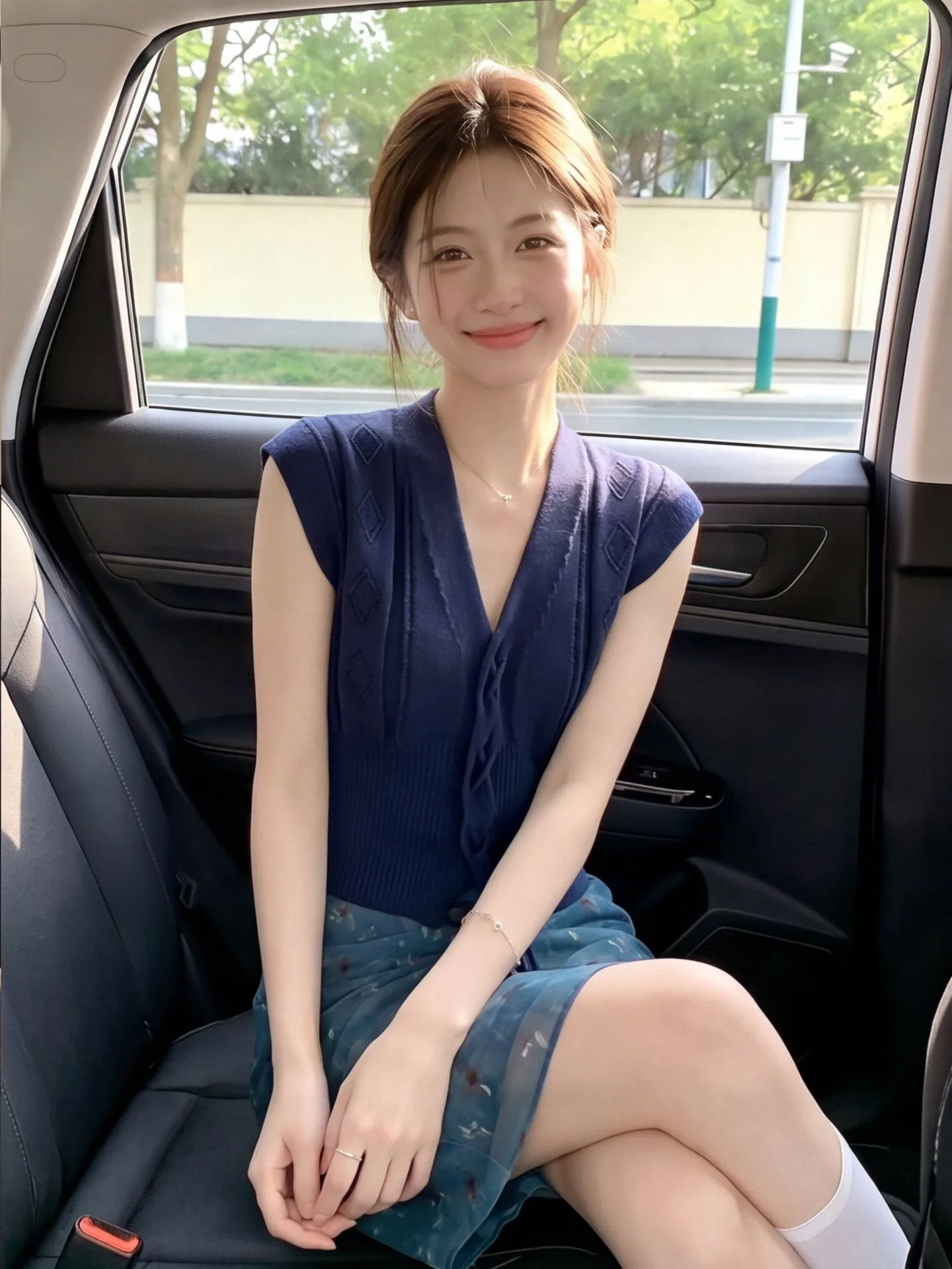 Lightweight Hollow out Knitted Vest Women's Summer Thin Fit High End Sleeveless Top Commute Style V-Neck Single Button Casual
