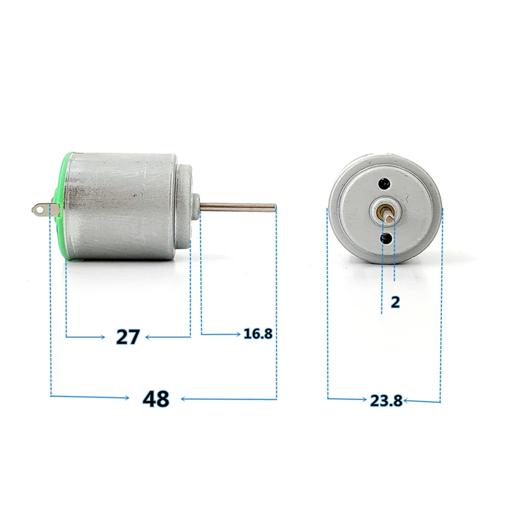 DC 1.5-5V 3.7V Micro Mini 260 Motor USB Small Fan Remote Control Car Motor 17MM Long Shaft Carbon Brush DIY Toy Car/ship Model