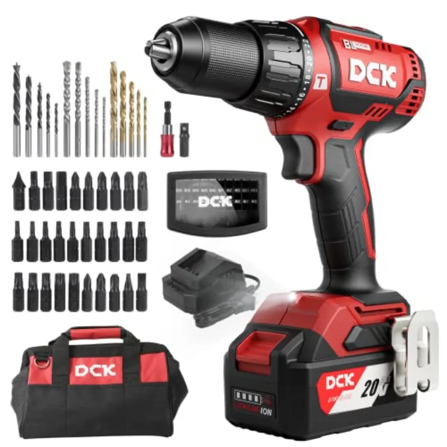 

20V Brushless Hammer Drill with 531 in.lbs of Torque 36000 BPM 1/2 Keyless All-Metal Chuck 4.0Ah Battery 22+1+1 Clutch Impact D