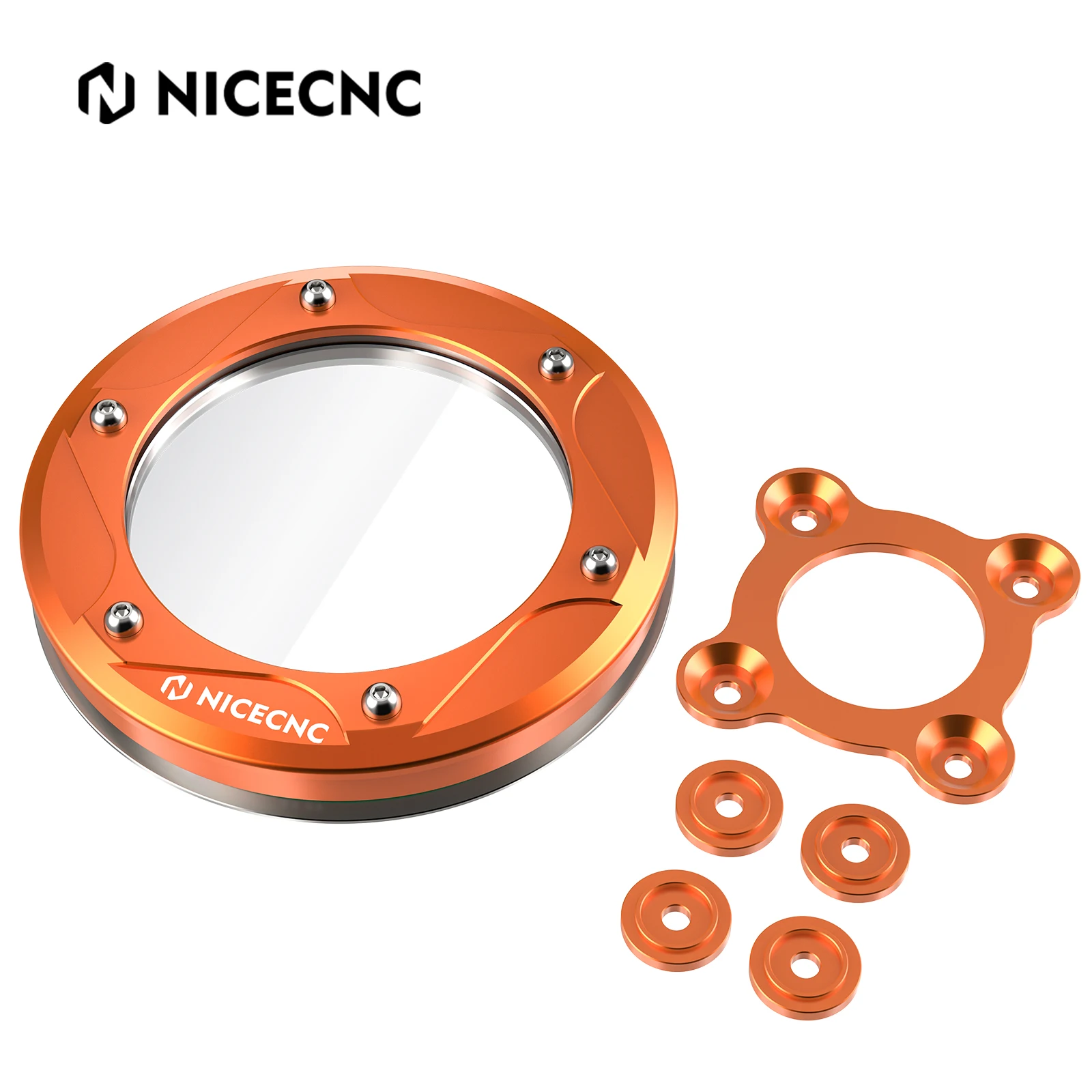 NICECNC Transparent Clutch Cover for KTM 690 ENDURO R/SMC R/DUKE R  2008-2023 Husqvarna 701 SUPERMOTO/ENDURO /VITPILEN/SVARTPILE