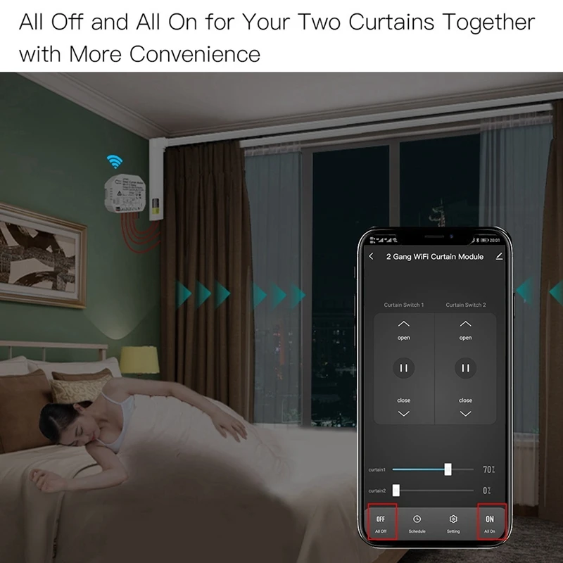 Tuya-スマートwifiデュアルカーテン,シャッター付きブラインドモジュール,電気モーター,スマートライフ,2ギャング,3x