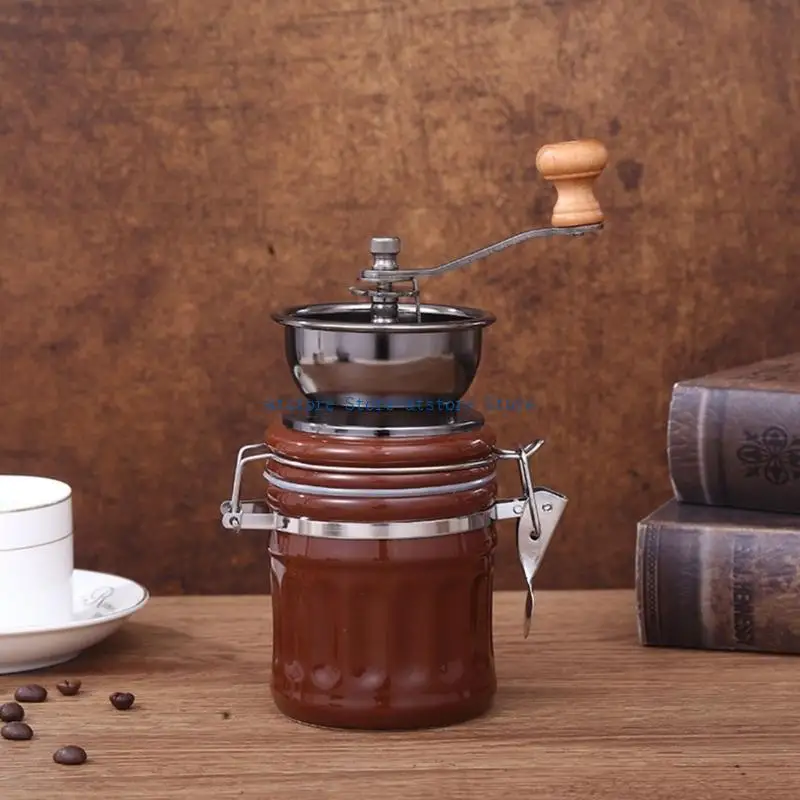 

H37D Antique Wooden Coffee Bean Grinder Portable Manual Design Coffee Bean Grinder for Easy Use in Kitchen or Camping
