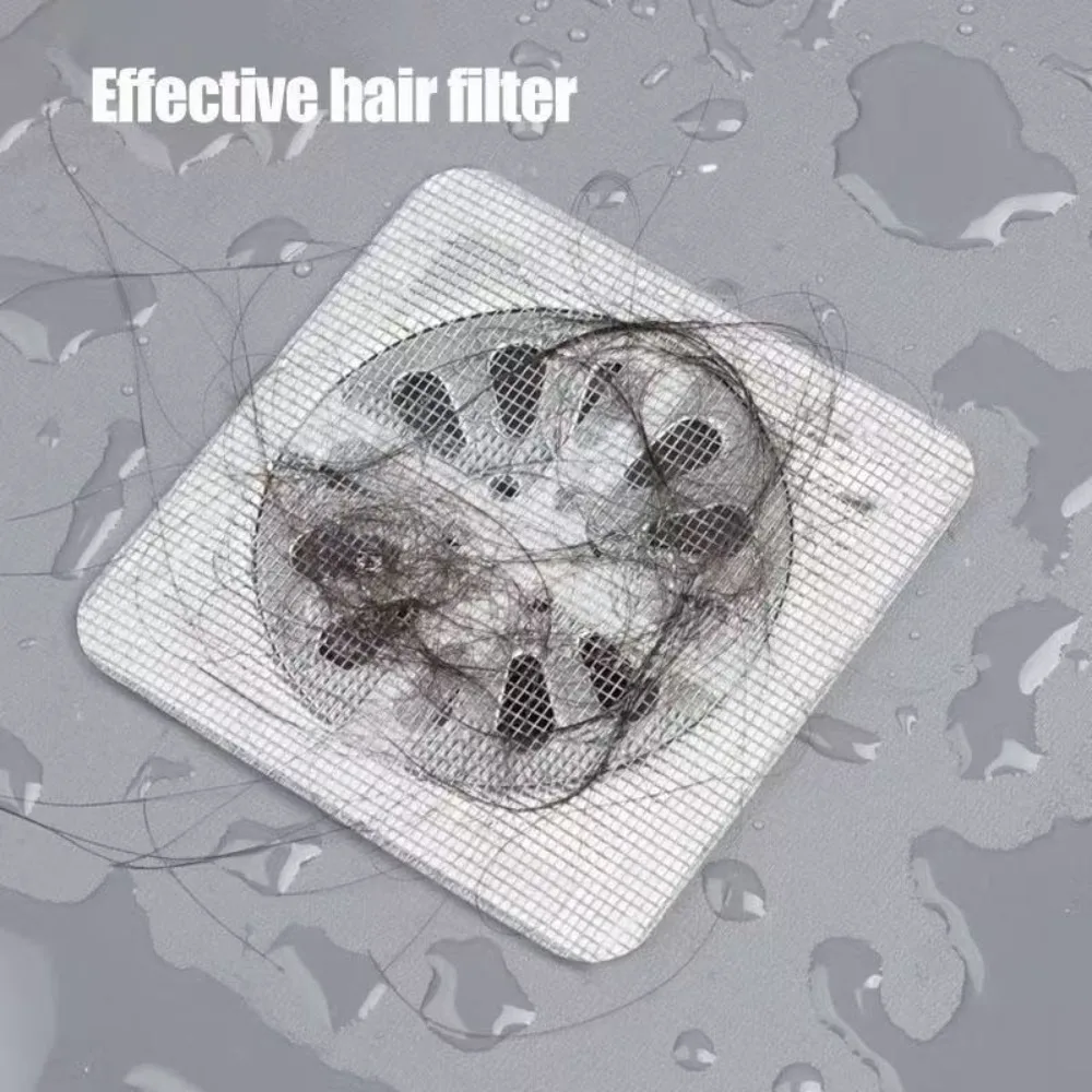 Disposable Shower Drain Hair Catcher Mesh Shower Drain Covers Floor Sink Strainer Filter Hair Stopper For Bathroom Kitchen